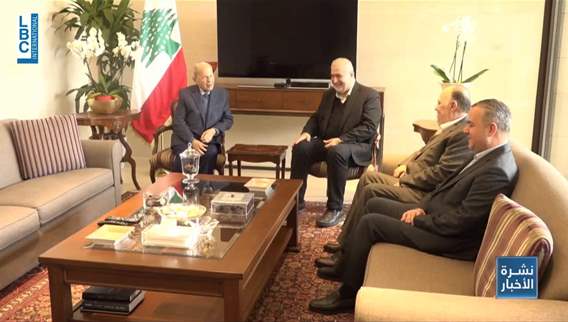 Aoun meets Hezbollah delegation