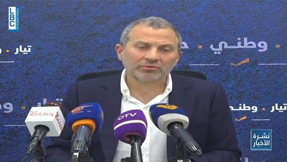 Bassil cautions against war plot amid Pascal Sleiman's killing, warns against exploiting differences between FPM, Hezbollah