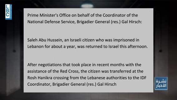 Controversial handover: Lebanon frees Israeli citizen—Details emerge