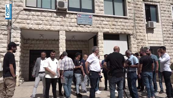 A sit-in held in Joub Jannine, refusing to summon LBCI correspondent for investigation