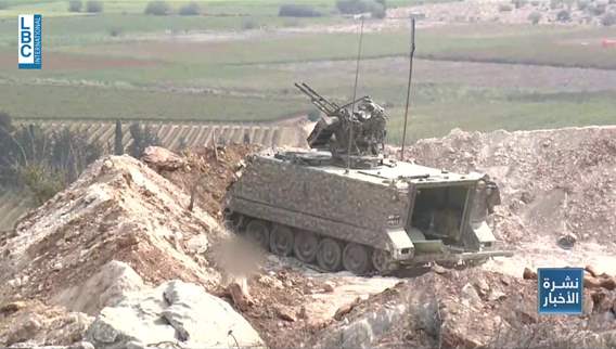 الـLBCI عند الموقع المستحدث للجيش اللبناني في بليدا ....من هنا توغل الجيش الاسرائيلي