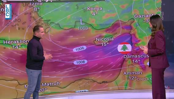   منخفض جوي يضرب لبنان....رياح عاتية وامطار غزيرة