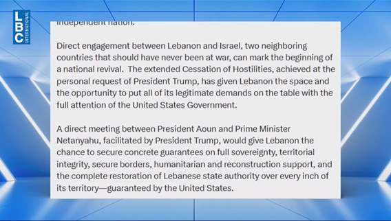 Aoun insists on ceasefire before negotiations: No high-level meetings before process concludes