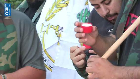 Free Patriotic Movement youth hold vigil at Beirut’s Monument to the Unknown Soldier