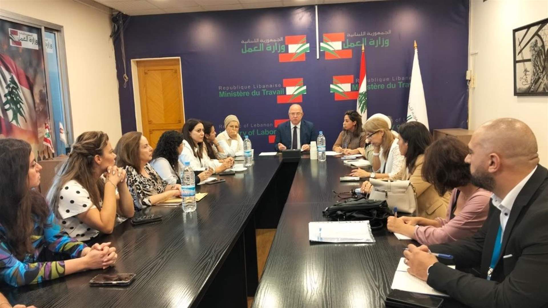 The labor minister in a series of meetings… with “Ogero” and the National Committee to Combat Child Labor